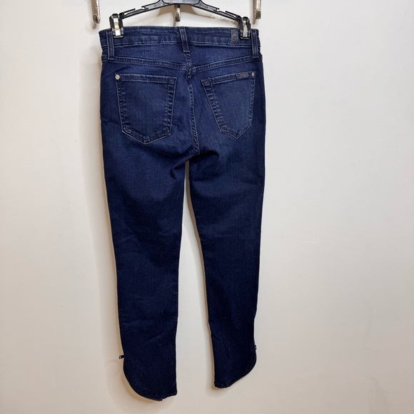 7 For All Mankind Deep Indigo Ankle Jeans - Picture 2 of 4